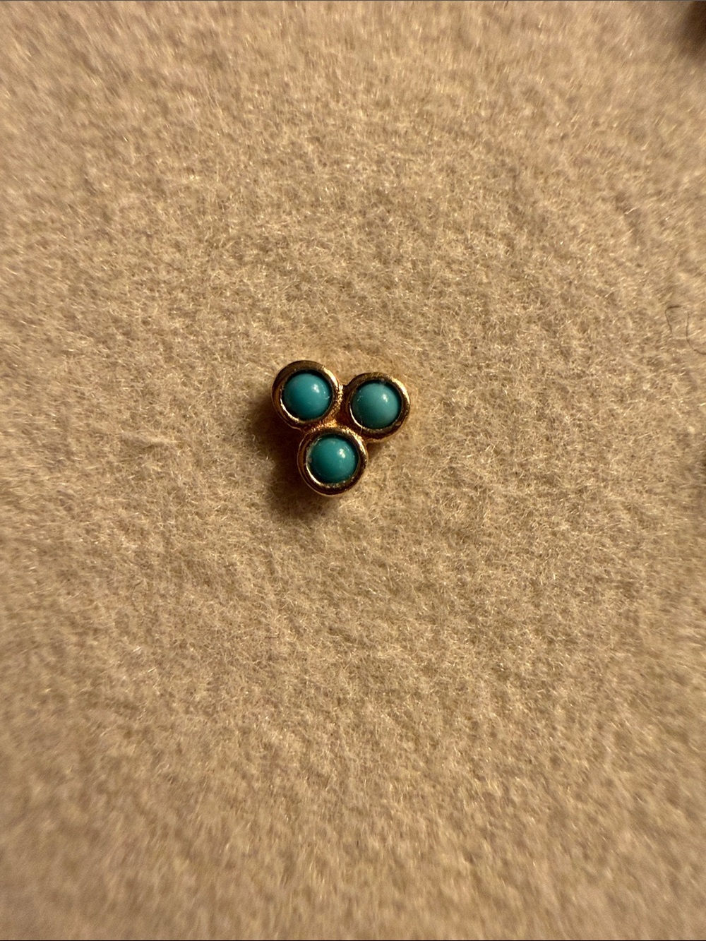 Gorjana Gold Trio Turquoise Cluster stud